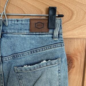 RVCA Light Blue Distressed Cropped Jeans